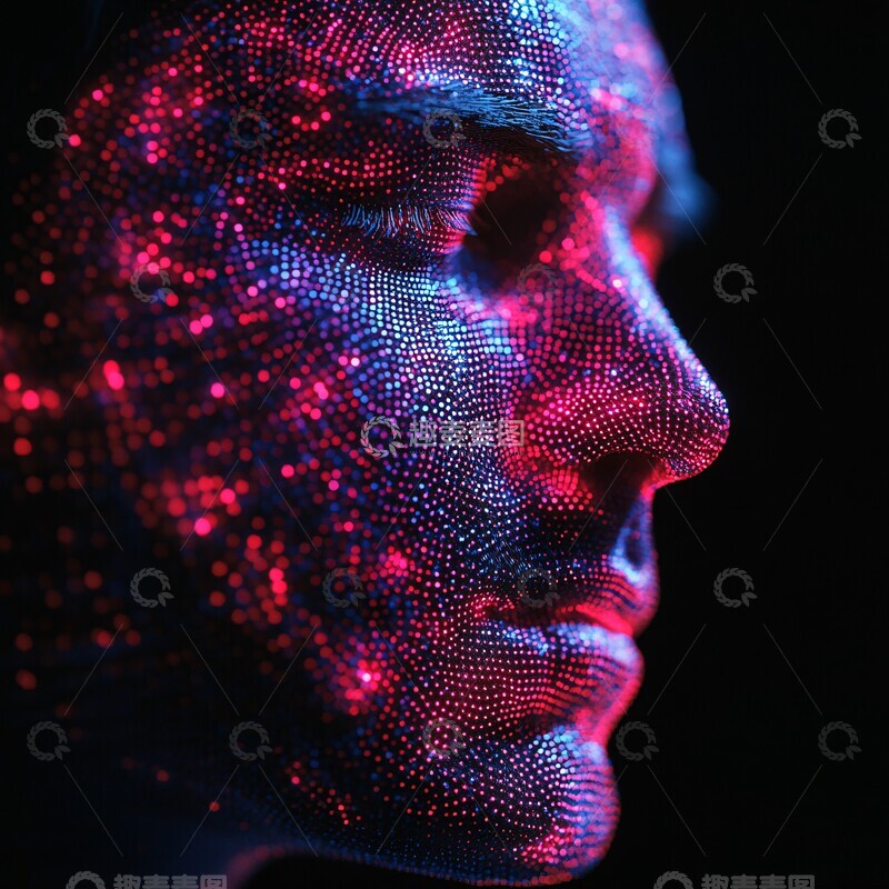 高清大图下载【趣麦麦图】激光全息人像2