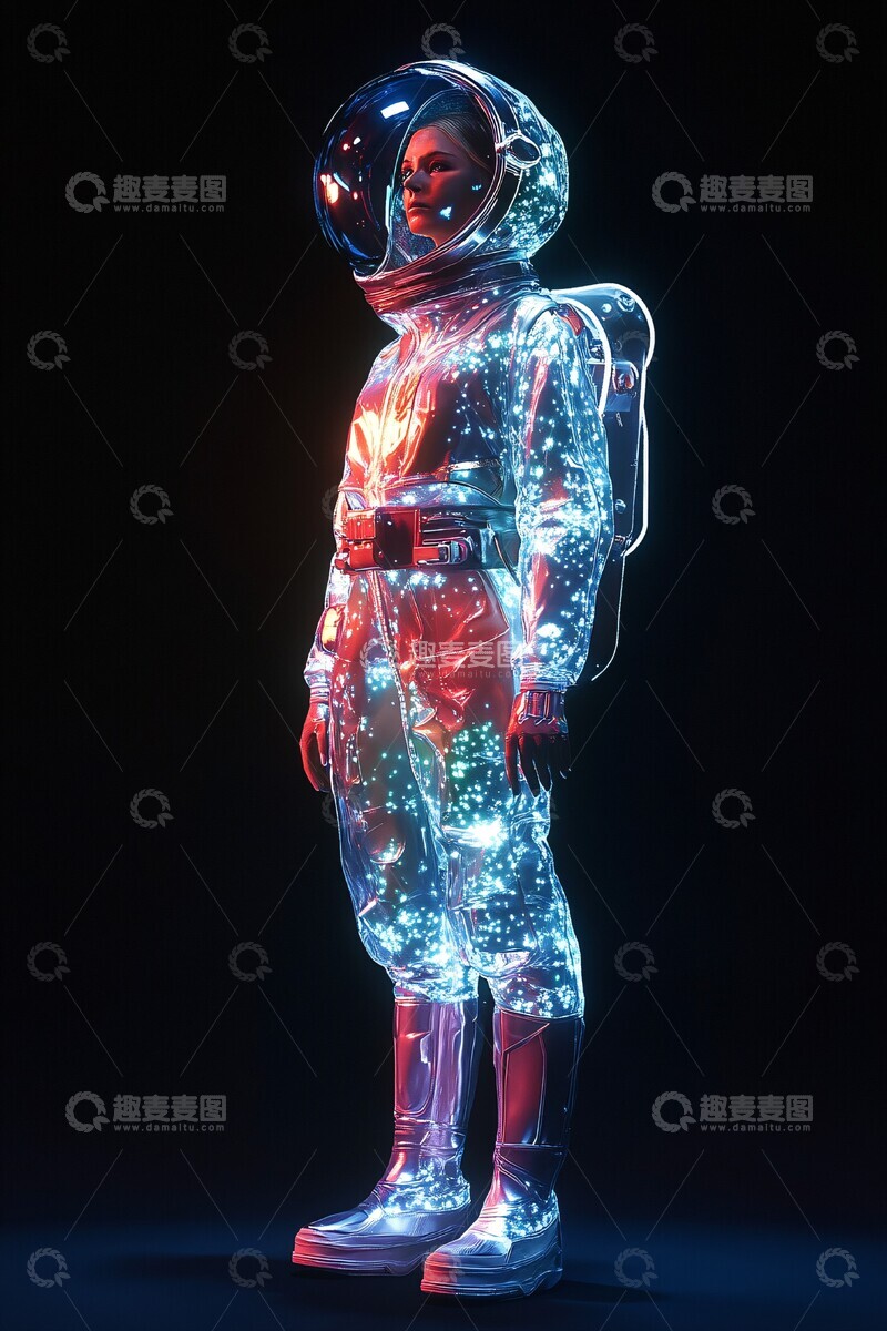高清大图下载【趣麦麦图】玻璃太空服女子1