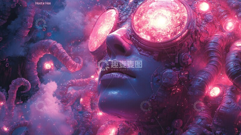 高清大图下载【趣麦麦图】火箭头呼呼火箭呼呼赛博