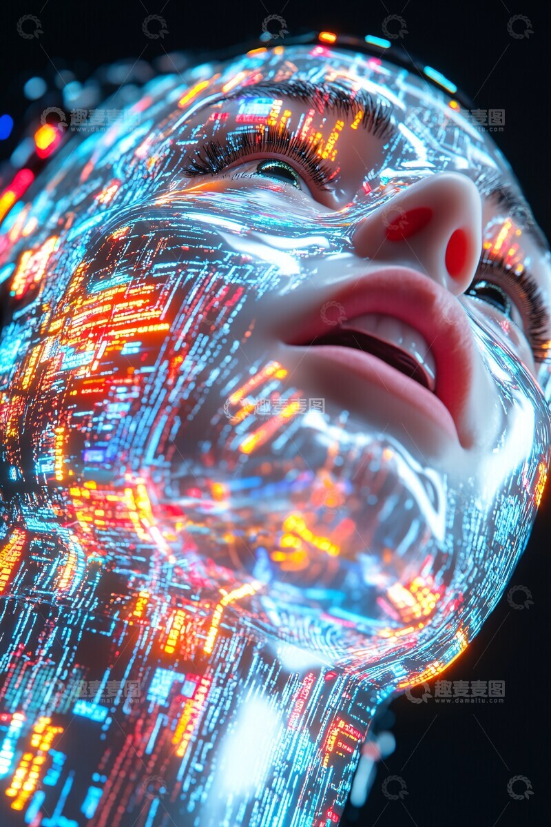 高清大图下载【趣麦麦图】数据流中的数据颜色电路2