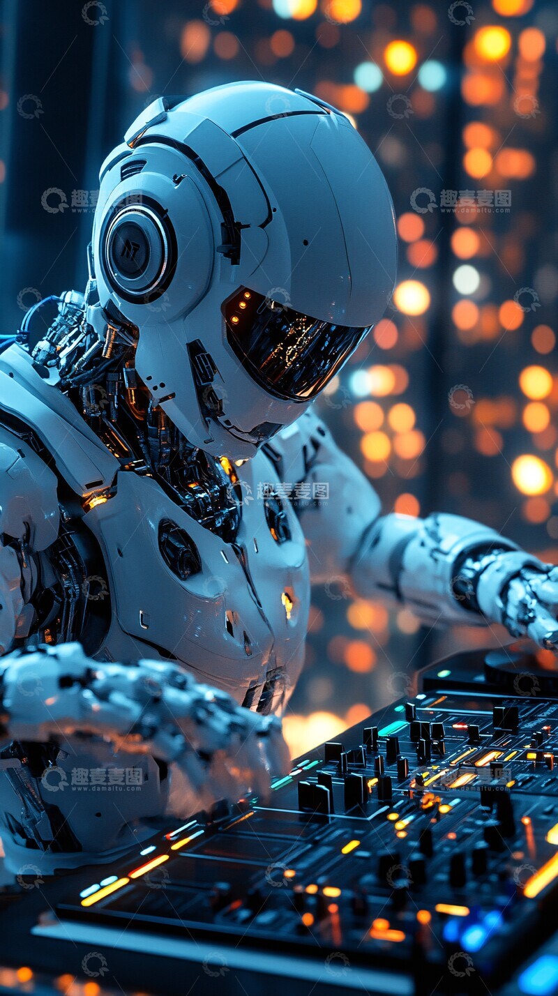 高清大图下载【趣麦麦图】赛博使用调音台3