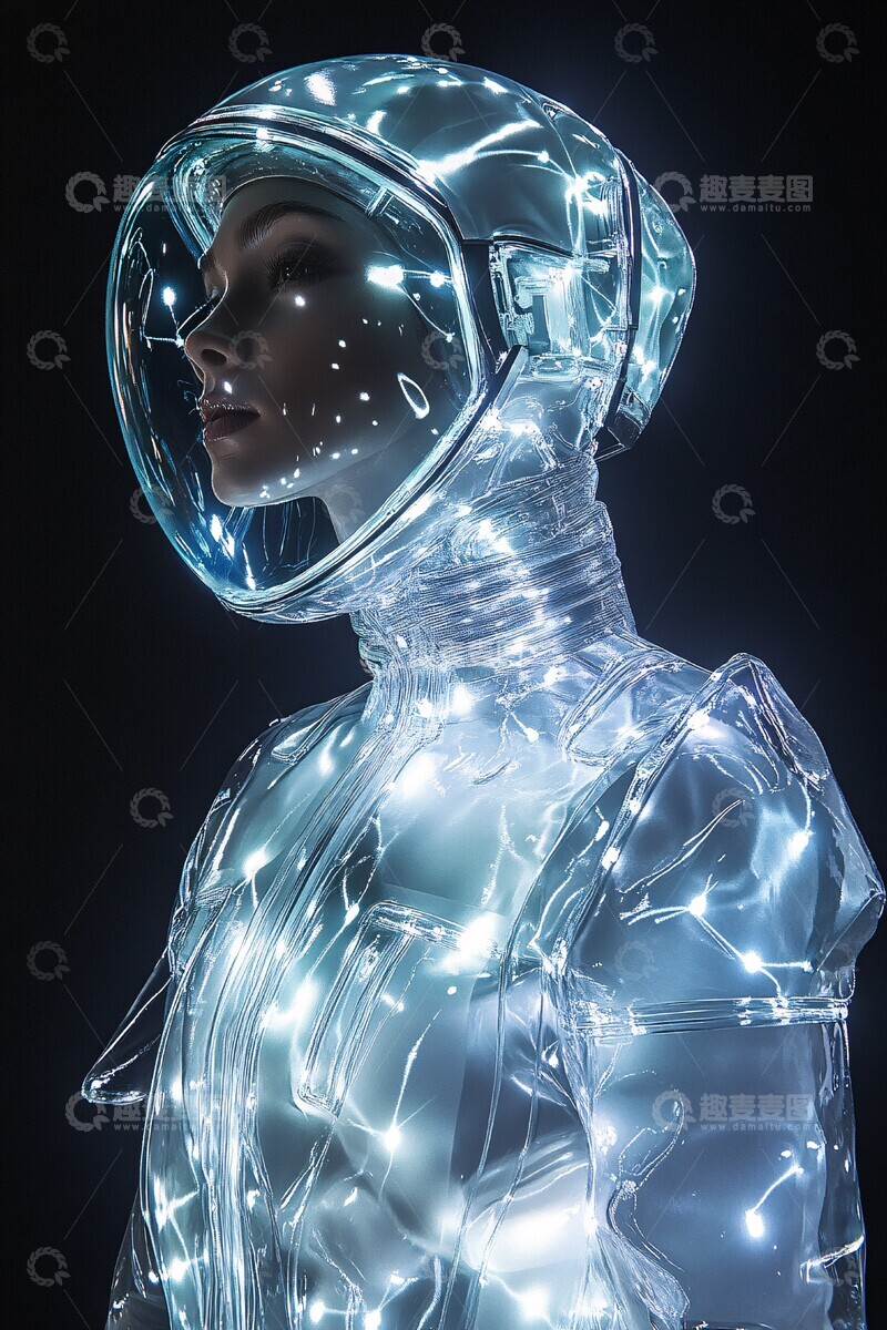 高清大图下载【趣麦麦图】玻璃太空服女子2