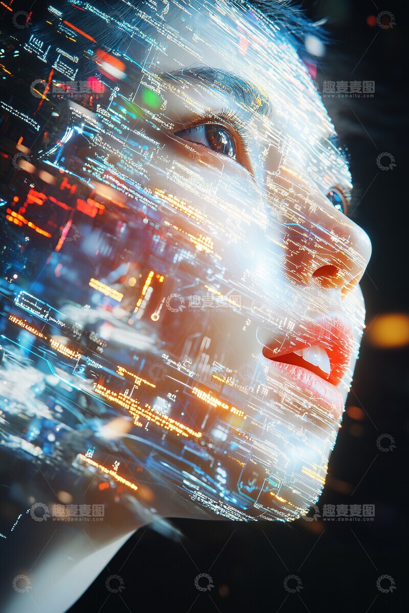 高清大图下载【趣麦麦图】数据流中的数据颜色电路1