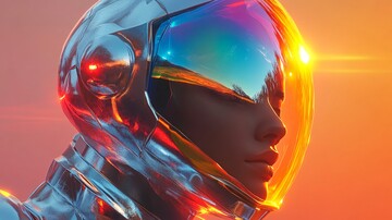 太空人低多边形设计3