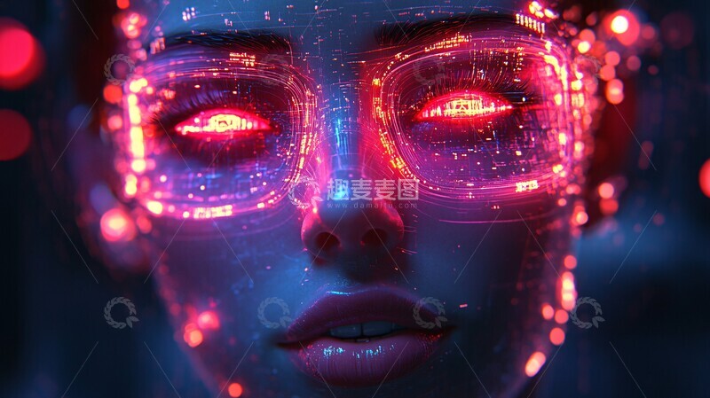 高清大图下载【趣麦麦图】机器人笑脸发电2