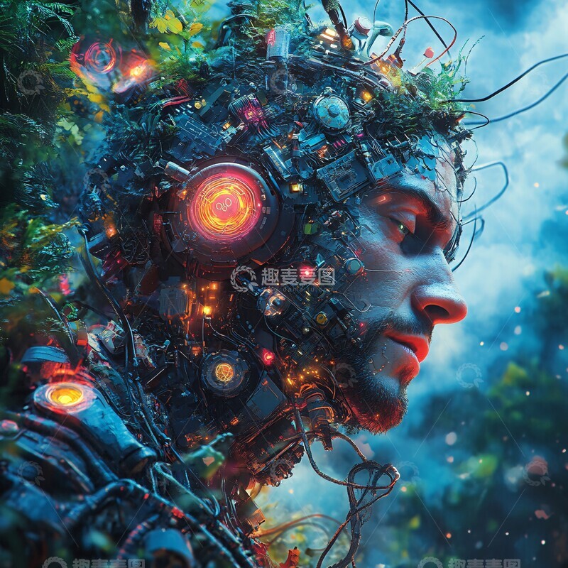 高清大图下载【趣麦麦图】人类融合人类融合机器1