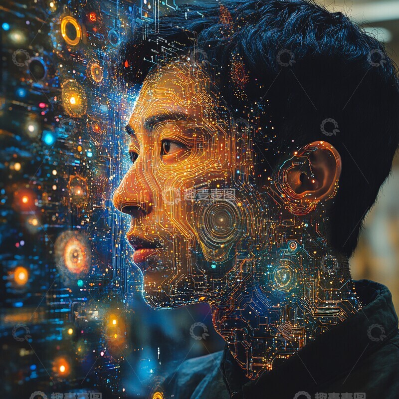 高清大图下载【趣麦麦图】人类融合人类融合机器