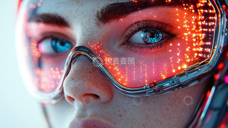 高清大图下载【趣麦麦图】镀铬机器人女性3