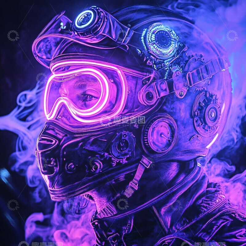 高清大图下载【趣麦麦图】蒸汽朋克赛车手1