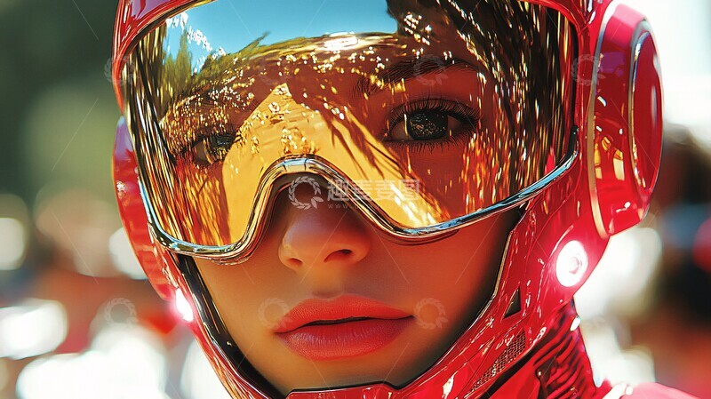 高清大图下载【趣麦麦图】镀铬机器人女性