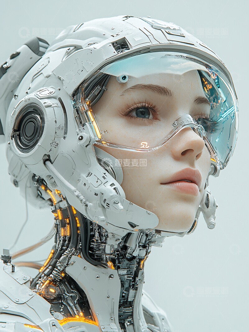 高清大图下载【趣麦麦图】赛博女宇航员头像3