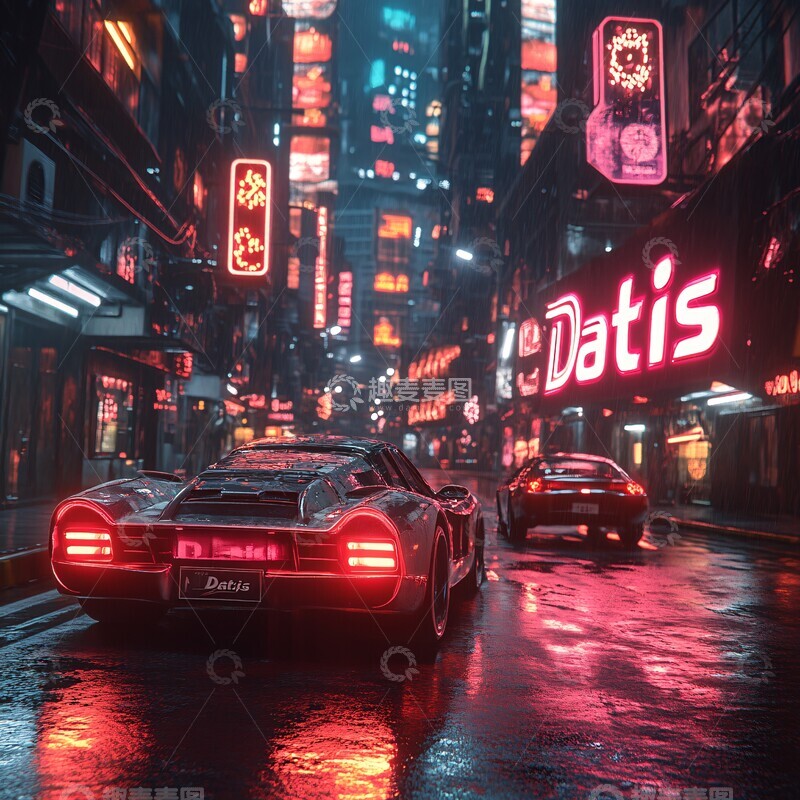 高清大图下载【趣麦麦图】-霓虹城市赛车3