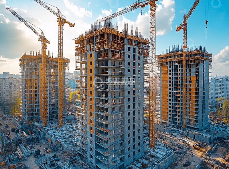 高清大图下载【趣麦麦图】建设中的住宅楼群3