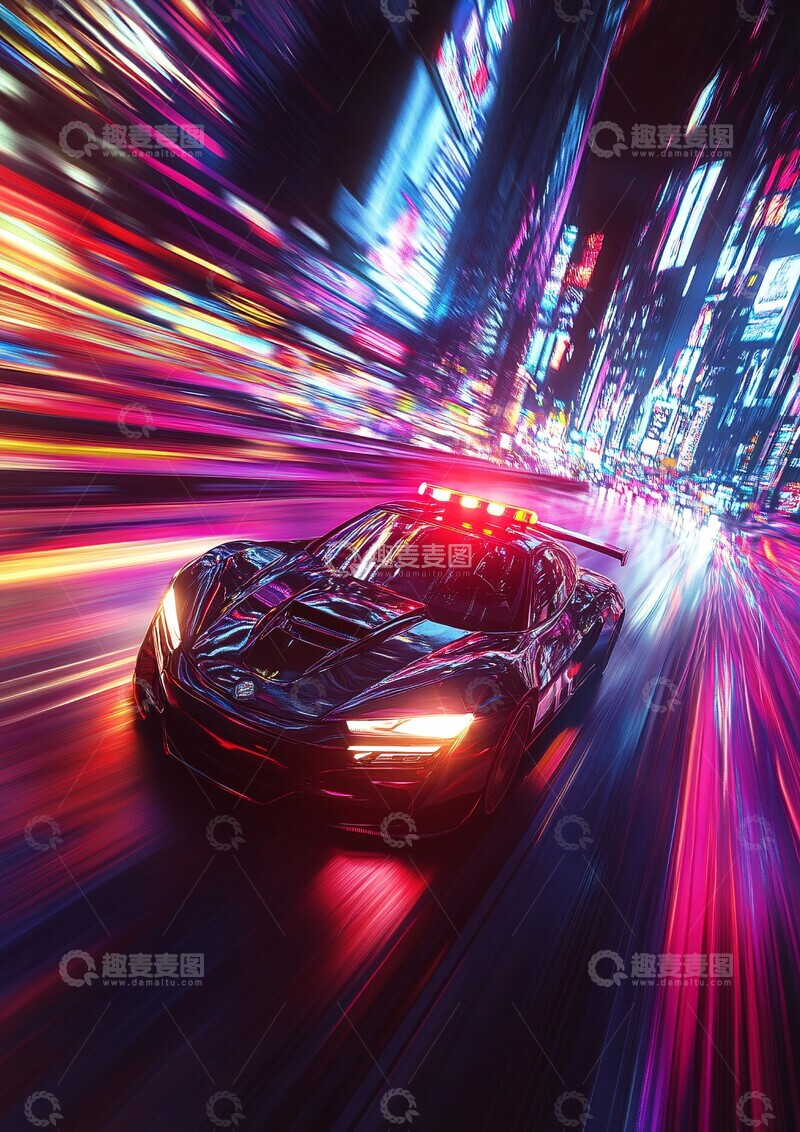 高清大图下载【趣麦麦图】红色警灯穿越城市2