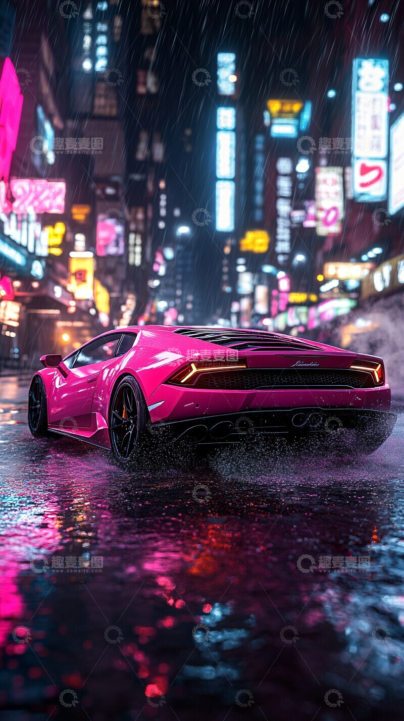 高清大图下载【趣麦麦图】兰博基尼都市疾驰1