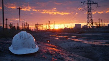 工地安全帽晨景3