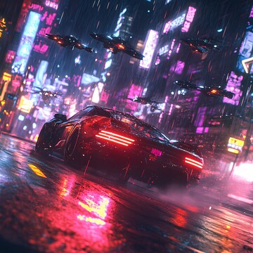 霓虹车辆逃离追踪2