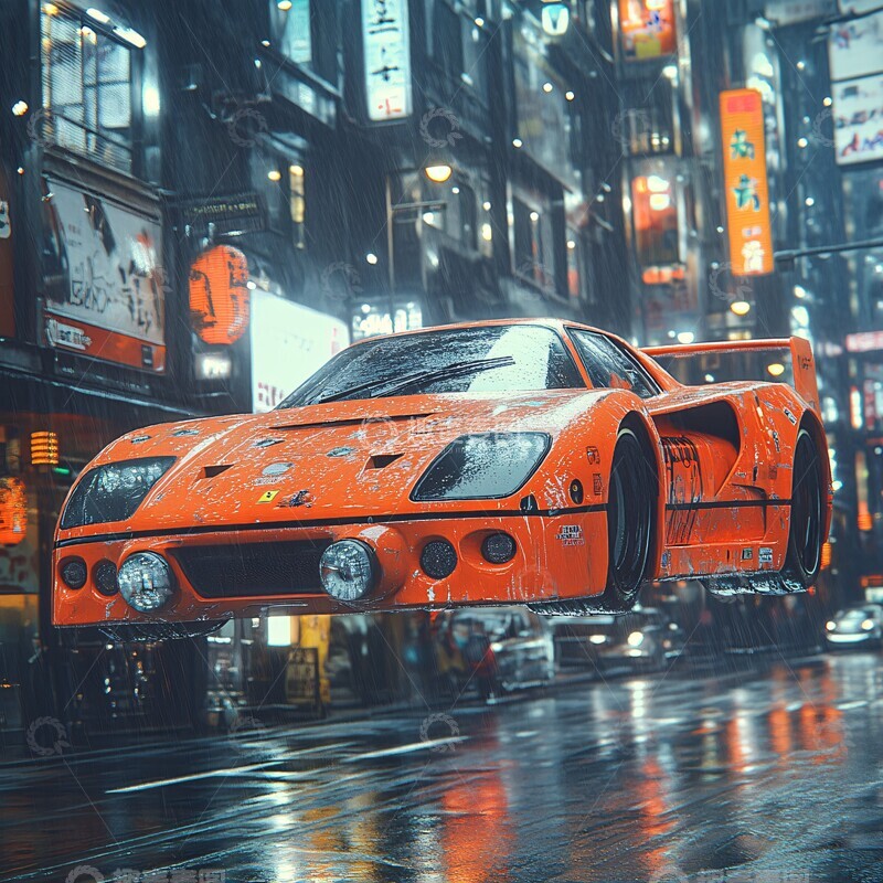 高清大图下载【趣麦麦图】飞跃都市的飞驰跑车2