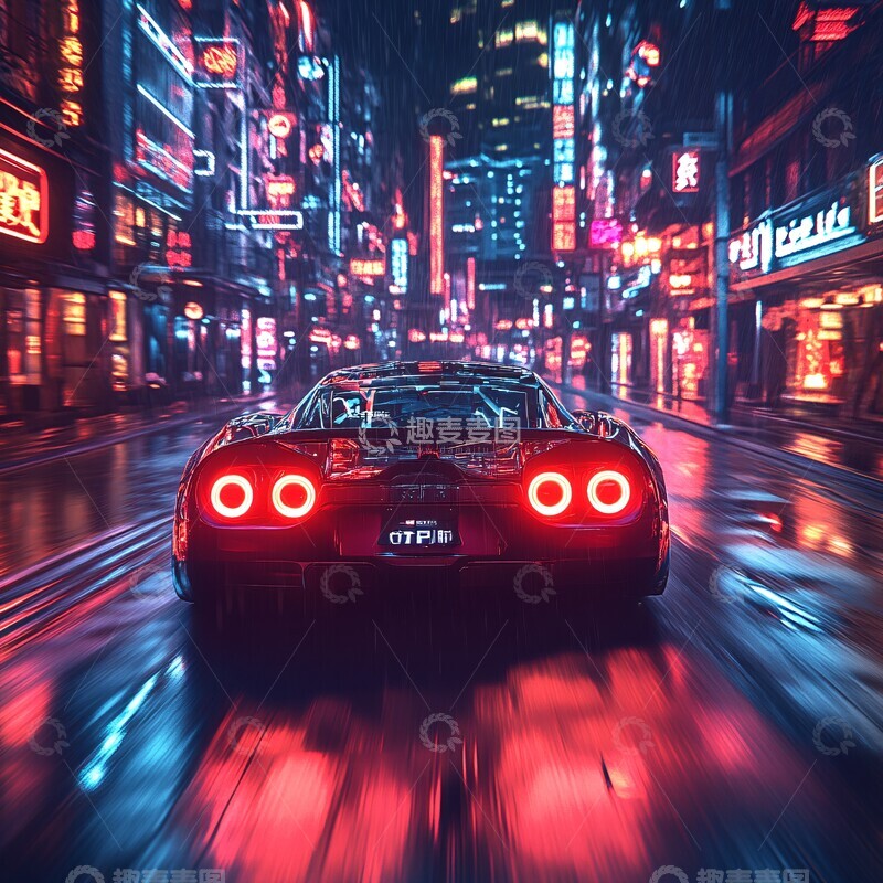 高清大图下载【趣麦麦图】高速穿梭夜色中3