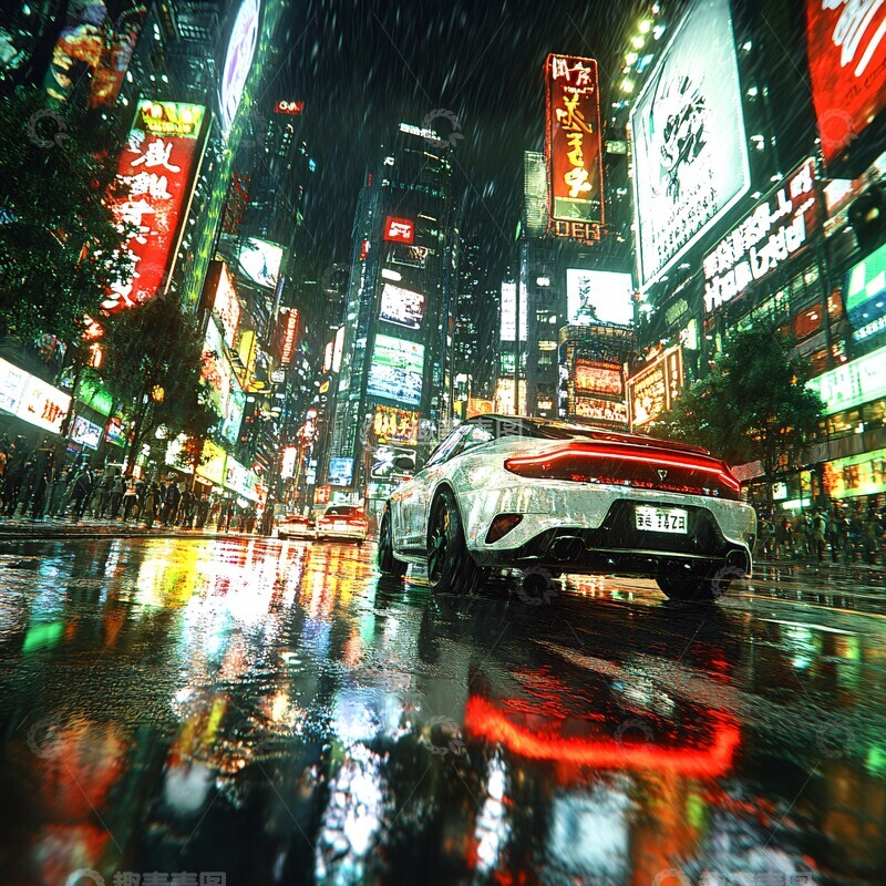 高清大图下载【趣麦麦图】霓虹街景夜色2