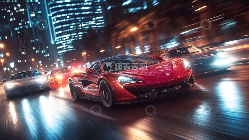 高清大图下载【趣麦麦图】-豪车飞驰夜城3