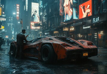 皮衣男子持枪吸烟2