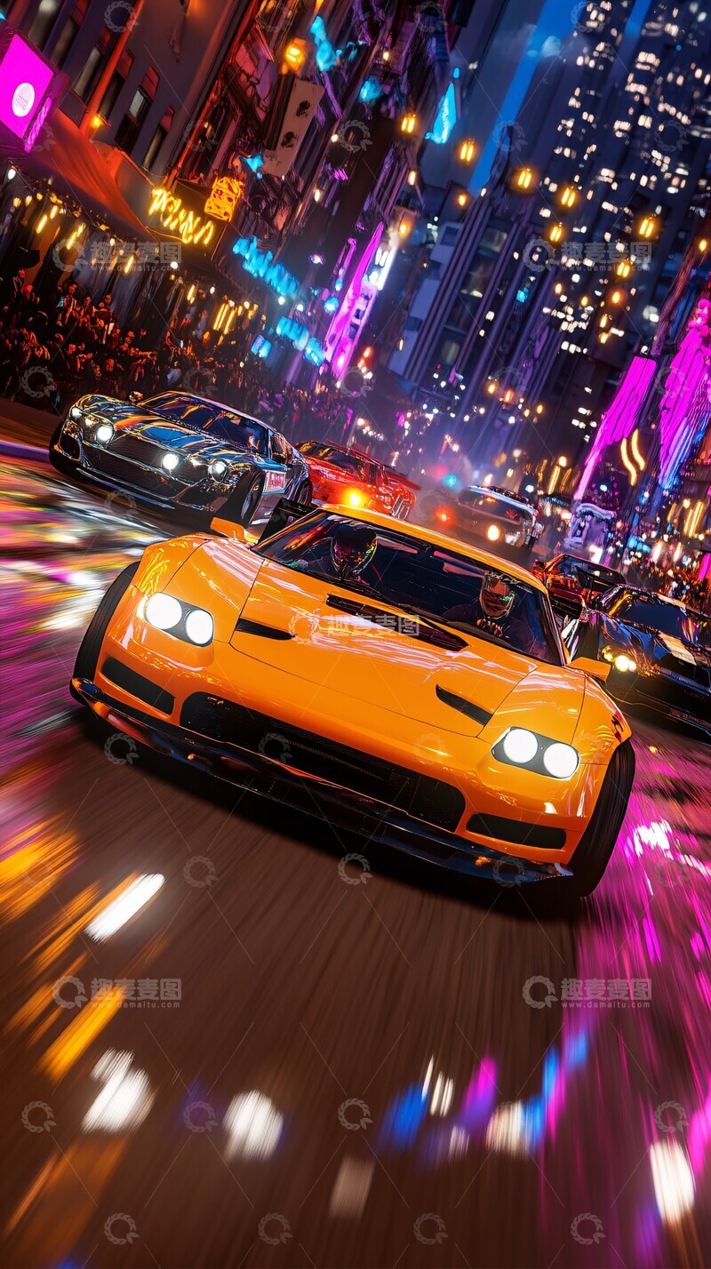 高清大图下载【趣麦麦图】夜色飞驰夜色飞驰赛车2