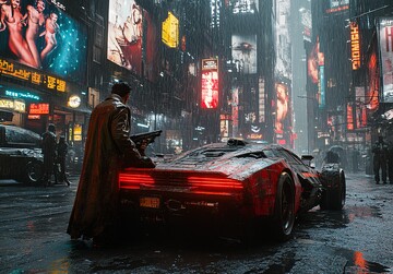 皮衣男子持枪吸烟3