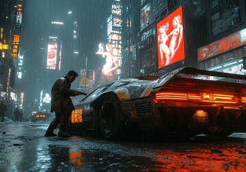 皮衣男子持枪吸烟1