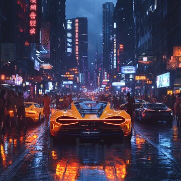 夜城霓虹赛车派对