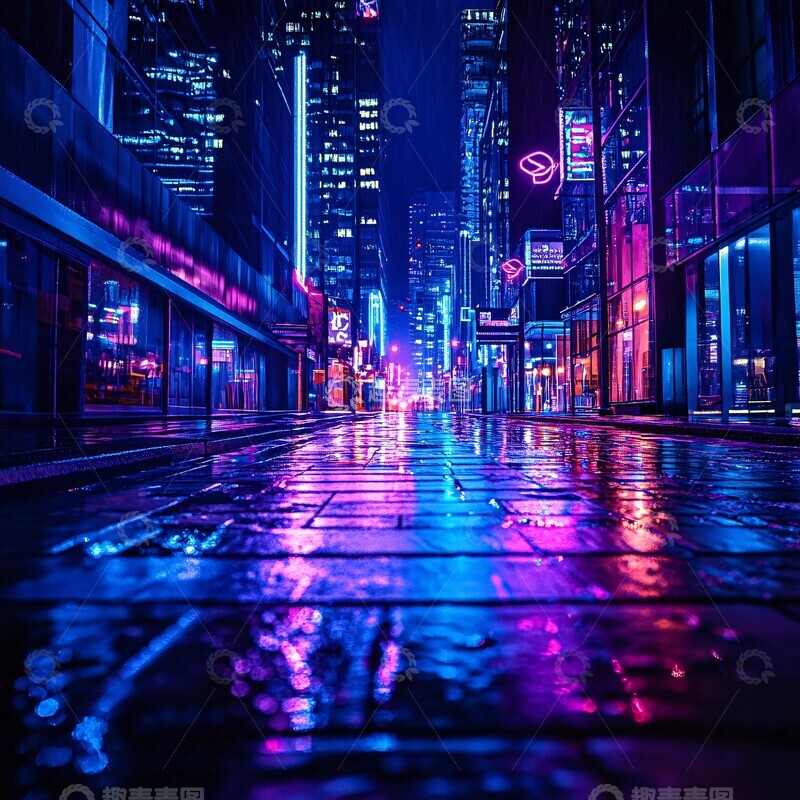 高清大图下载【趣麦麦图】特斯拉大楼街景2