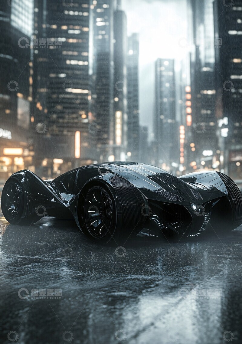 高清大图下载【趣麦麦图】未来汽车城市3