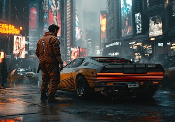 皮衣男子持枪吸烟