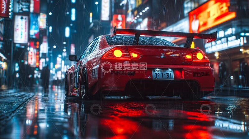 高清大图下载【趣麦麦图】三菱夜间街景2