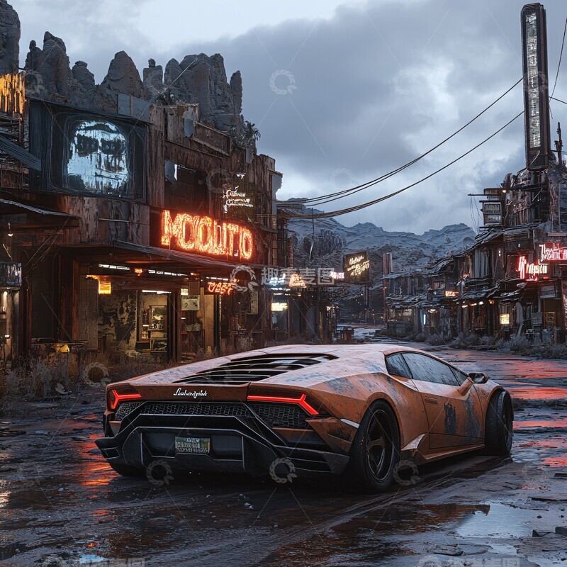 高清大图下载【趣麦麦图】兰博基尼飓风1