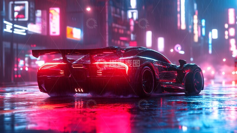 高清大图下载【趣麦麦图】-赛车灯光环绕3