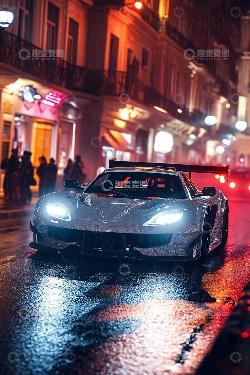 高清大图下载【趣麦麦图】夜幕街车漂移行3