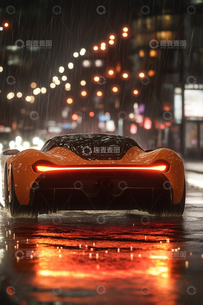 高清大图下载【趣麦麦图】雨夜飞驰雨夜飞驰跑车2
