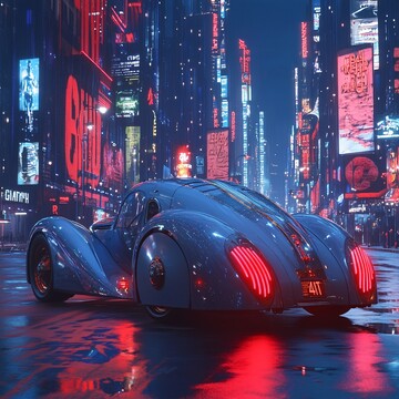 夜行跑车跑车夜行复古3