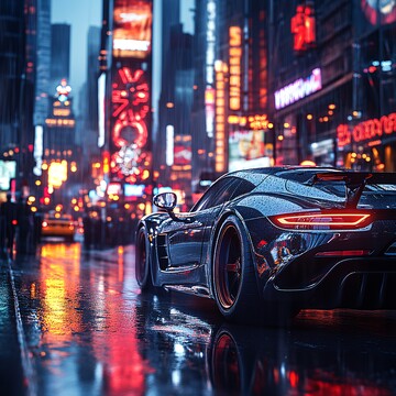 豪车飞驰都市夜景2