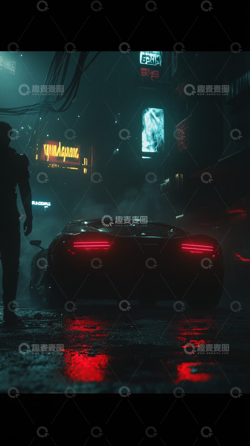高清大图下载【趣麦麦图】赛博朋克城市27