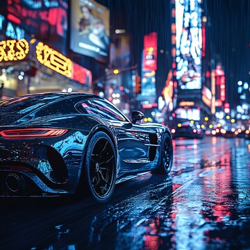 豪车飞驰都市夜景3