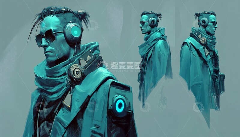 高清大图下载【趣麦麦图】前端科技色彩3