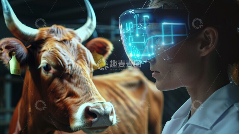 高清大图下载【趣麦麦图】兽医用诊断牛健康3