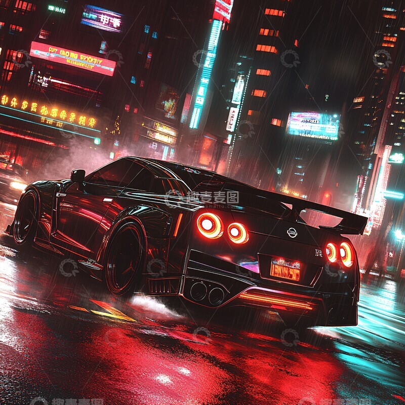 高清大图下载【趣麦麦图】雨夜飞驰的雨夜飞驰水花3