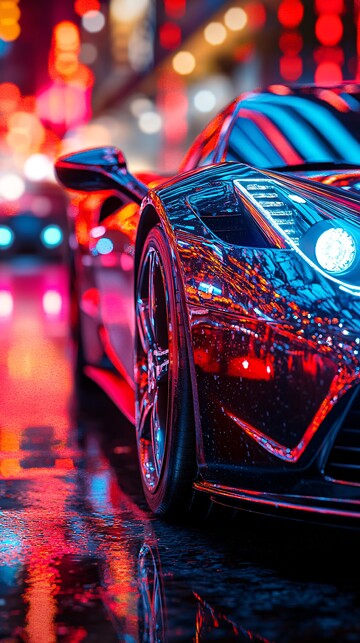 跑车霓虹倒影2