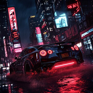 雨夜飞驰的雨夜飞驰水花2