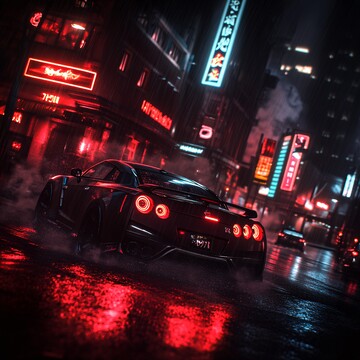 雨夜飞驰的雨夜飞驰水花