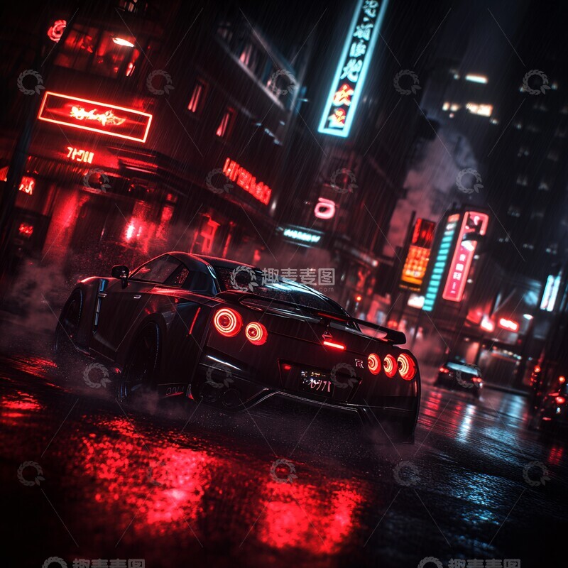 高清大图下载【趣麦麦图】雨夜飞驰的雨夜飞驰水花