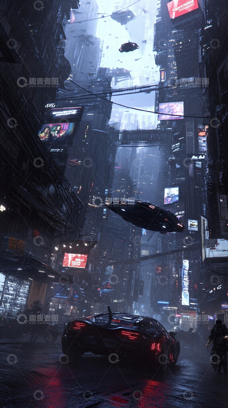 高清大图下载【趣麦麦图】赛博朋克城市26
